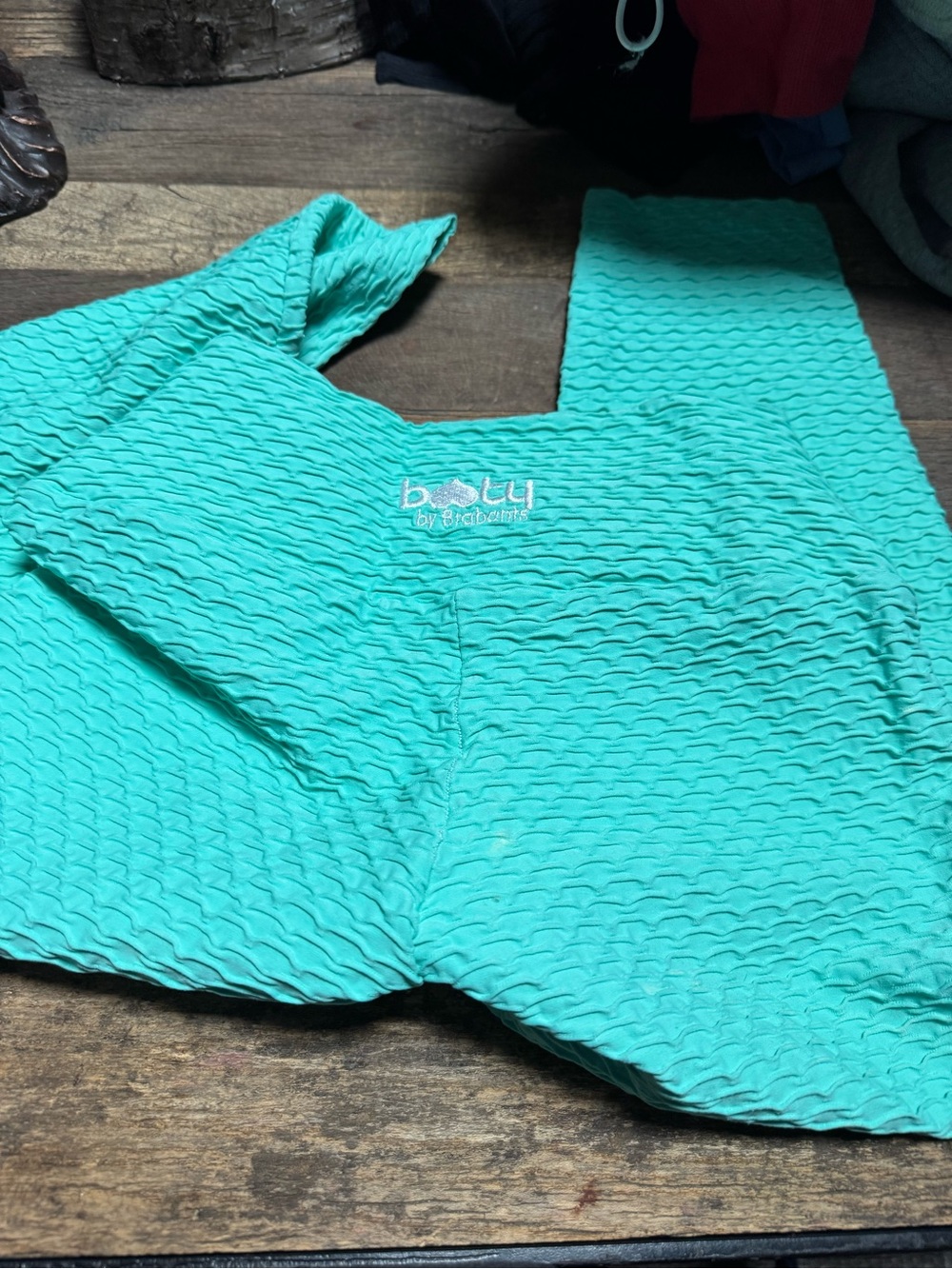 Booty by Brabants Teal Textured Leggings